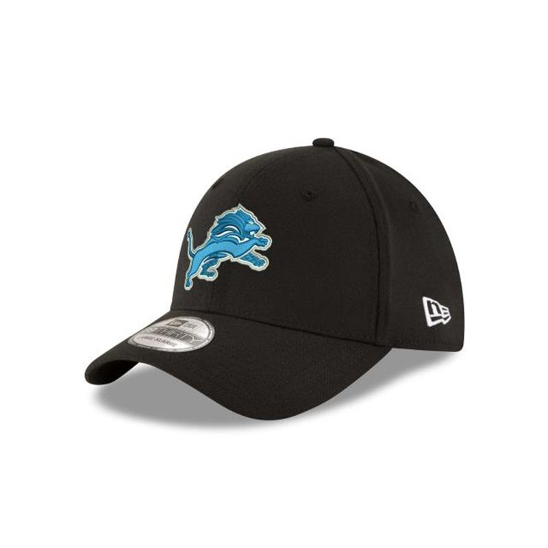 NFL Detroit Lions Team Classic 39Thirty Stretch Fit (JDI2342) - Black New Era Caps